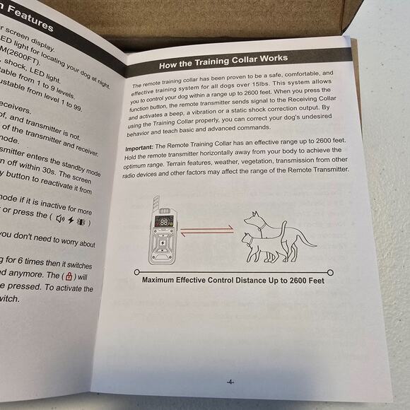 Petnology Remote Dog Training Collar 2600' Charcoal Model F943 NIB - Picture 7 of 9